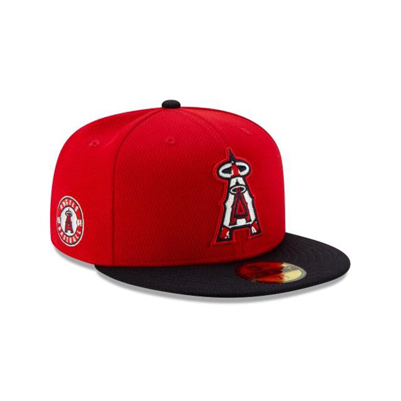 MLB Los Angeles Angels Batting Practice 59Fifty Fitted (TUL1741) - Red New Era Caps